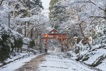 雪の中の鳥居