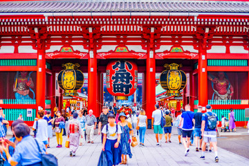 Naklejka premium 浅草寺 東京都 観光地
