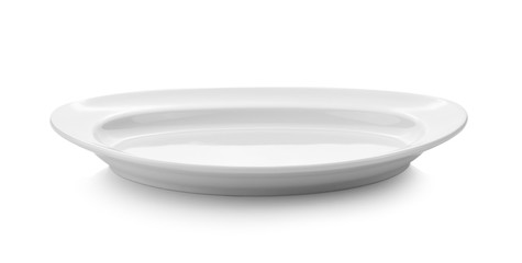 white plate isolated on white background