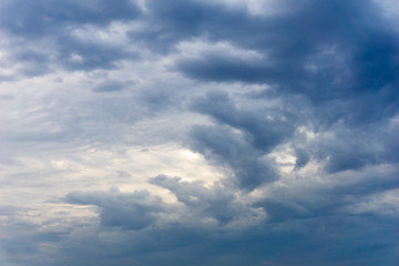 Morning dramatic cloudy sky and sun light nature background