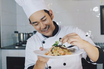 chef preparing food in the kitchen