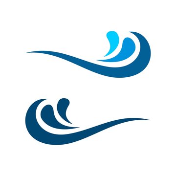 Set Wave Swoosh Logo Template Illustration Design. Vector EPS 10.