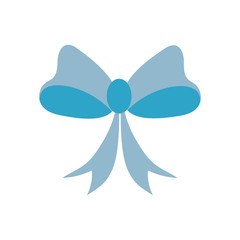 cute ribbon bow on white background