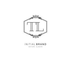 T L TL Beauty vector initial logo, handwriting logo of initial signature, wedding, fashion, jewerly, boutique, floral and botanical with creative template for any company or business.