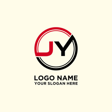 Circle logo with the letter JY inside. letters connecting with circles. Logo circle modern abstract