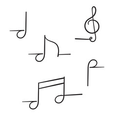 music note doodle handdrawn cartoon