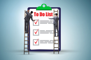 Concept of to do list with businessman
