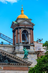 Belfry of Saint Isaac's Cathedral (Isaakievskiy Sobor) in St. Petersburg, Russia