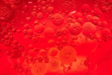 Abstract Red water bubbles background