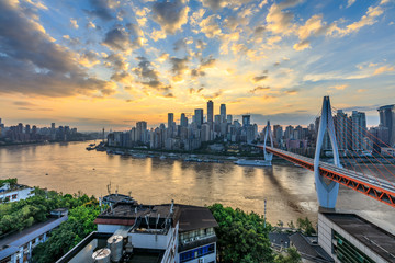 Fototapeta premium Modern metropolis skyline,Chongqing,China,Chongqing panorama.