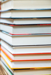 Books stack texture and background