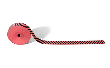 Colorful striped red and black elastic ribbon