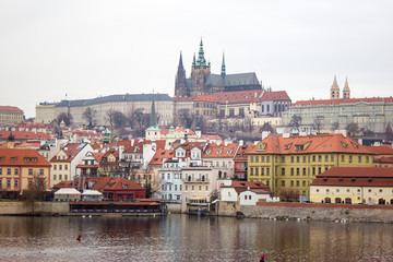 Prague castle city in czech eastern europe