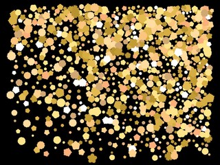 Falling golden color crackers.