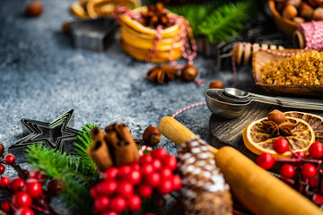 Christmas cooking concept