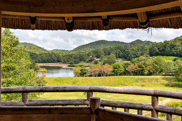 Fototapeta premium View of Arima-fuji public park in Sanda city, Hyogo, Japan