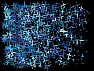 Colorful confetti stars falling.