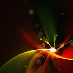 Bright abstract fractal flower