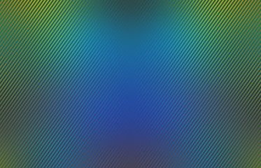Hologram blue green dark slanted lines pattern. Luxury iridescent textured background. Unique low trendy wallpaper.