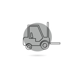 Forklift truck isolated icon on white background