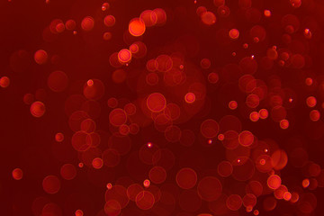 abstract sparkle bokeh light effect  with red background, abstract bokeh background