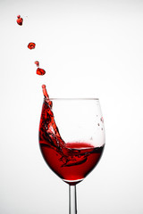 Red wine splash