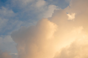 beautiful cumulonimbus and blue sky background for forecast and meteorology concept