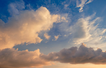 beautiful cumulonimbus cloud in afternoon background for forecast and meteorology concept
