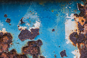 Blue and white metal background,Rusty metal background