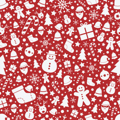 Stoffe zum Nähen Christmas seamless pattern. Wrapping paper concept. Vector
