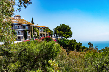 Fototapeta na wymiar Luxorious Villas with seaview in Malaga Spain in the nature