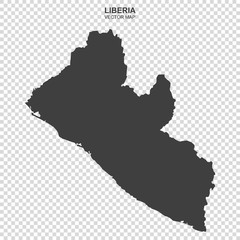 political map of Liberia isolated on transparent background