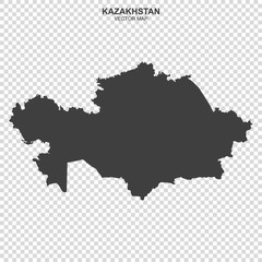 political map of Kazakhstan isolated on transparent background