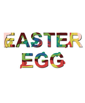 Easter egg paper cut background