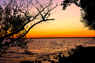 Lake View During Sunset