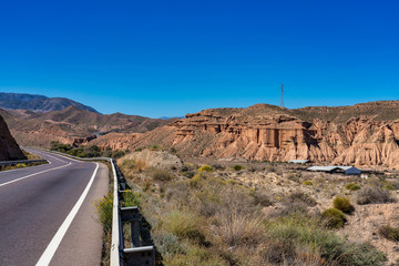 Tabernas desert, in spanish Desierto de Tabernas, Andalusia, Spain