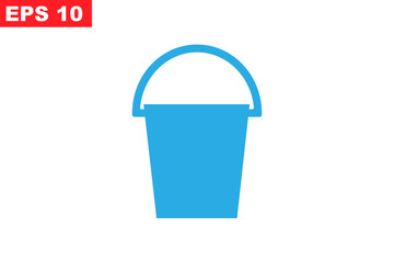 Water bucket icon. Water bucket symbol design Vector illustration