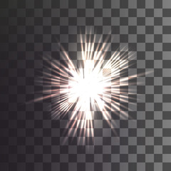 Christmas star on a transparent background. Vector