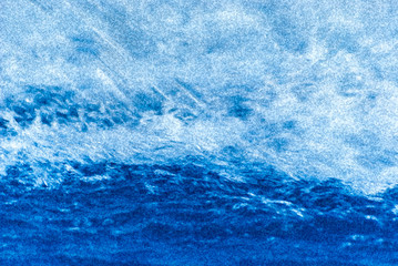 water splash in pond