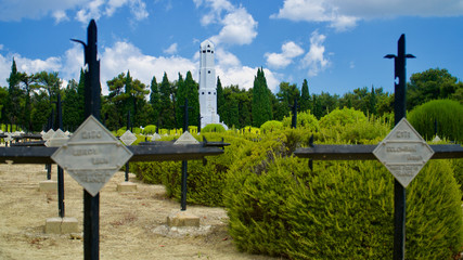 Graves and monuments of soldiers who died in 1915 Canakkale war
