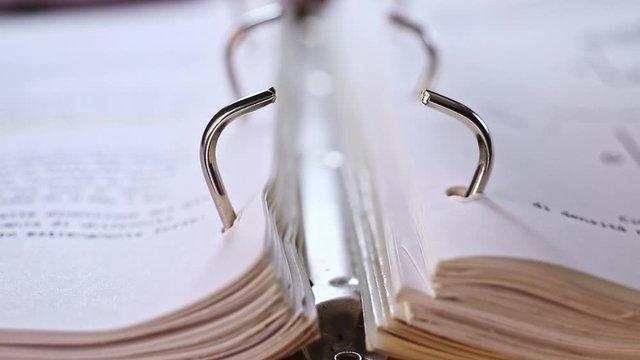 Using ring binder