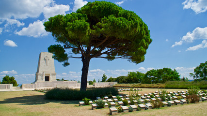Graves and monuments of soldiers who died in 1915 Canakkale war