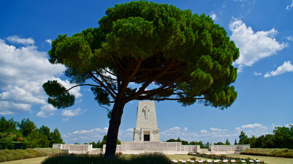Graves and monuments of soldiers who died in 1915 Canakkale war