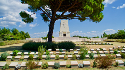Graves and monuments of soldiers who died in 1915 Canakkale war
