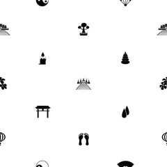 zen seamless pattern background icon.