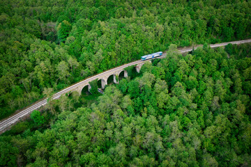 Eco road. Railway track in Basilicata.