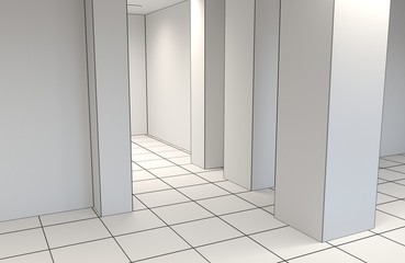 empty room, interior visualization, 3D illustration