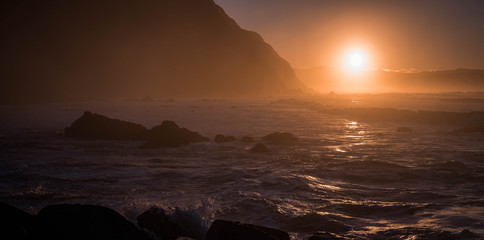 beach in a sunset in the vasc country