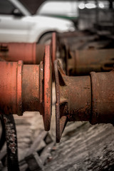 old rusty pipes and valves