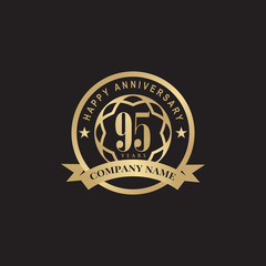 95th years celebrating anniversary icon logo design vector template